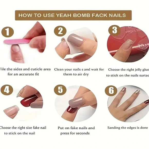 ♥️ 24 Pcs Hearts & Roses Press on Nail Set Almond Medium Length Fake Nails - Picture 8 of 10